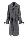 Balenciaga Checkered Pattern One Layer Coat