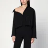 Balenciaga One-shoulder Black Shirt In Poplin