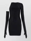 Balenciaga Women's Stretch Nylon Mini Dress In Black