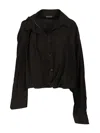 Balenciaga Women One Shoulder Shirt In Black