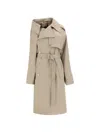 Balenciaga Asymmetric Cotton-gabardine Trench Coat In Beige