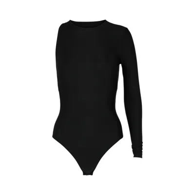 Pre-owned Balenciaga One Sleeve Open Back Bodysuit 'black' | Women's Size 36