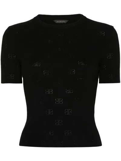 BALENCIAGA BALENCIAGA OPEN-KNIT WOOL TOP