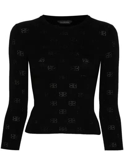BALENCIAGA BALENCIAGA OPEN-KNIT WOOL TOP