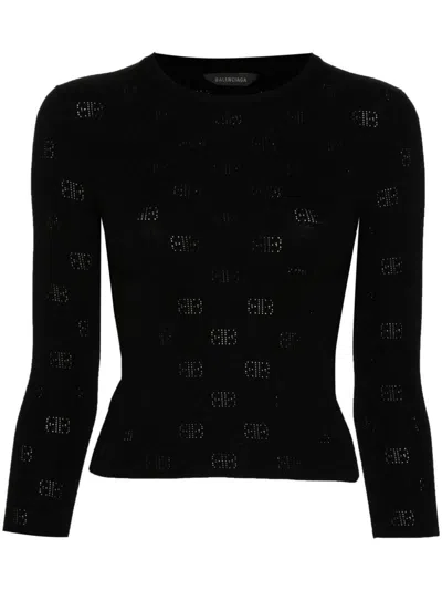 BALENCIAGA BALENCIAGA OPEN-KNIT WOOL TOP