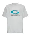 Balenciaga Icon Print Cropped Cotton T-shirt In White