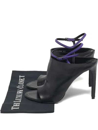 Pre-owned Balenciaga Open-toe Booties In Black