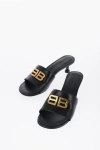 BALENCIAGA OPEN TOE GROUPIE MULES WITH STATEMENT LOGO WITH HEEL 5 CM