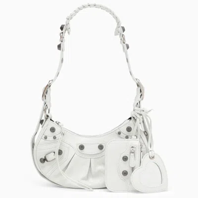 Balenciaga Extra Small Le Cagole Embellished Leather Shoulder Bag In Blue