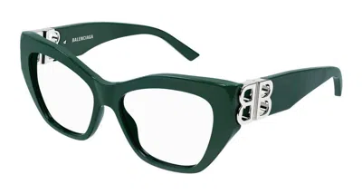 Balenciaga Bb0312o Cat-eye Acetate Eyeglasses In Green