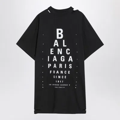 BALENCIAGA OPTICAL BLACK OVERSIZED T-SHIRT