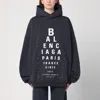 Balenciaga Women's Optical Washed Oversized Hoodie In Black