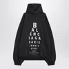Balenciaga Women's Optical Washed Oversized Hoodie In Black