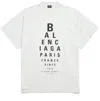Balenciaga Optical Cotton T-shirt In Dirty White/black