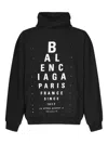 Balenciaga Optical Eye-chart Print Hoodie In Black