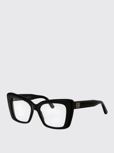 Balenciaga Black Acetate Optical Glasses In White