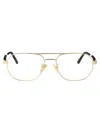 Balenciaga Gold Metal Optical Glasses In Gold