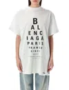 Balenciaga White T-shirt With Logo Printed On The Front And Torn Details In Cotton Woman In White