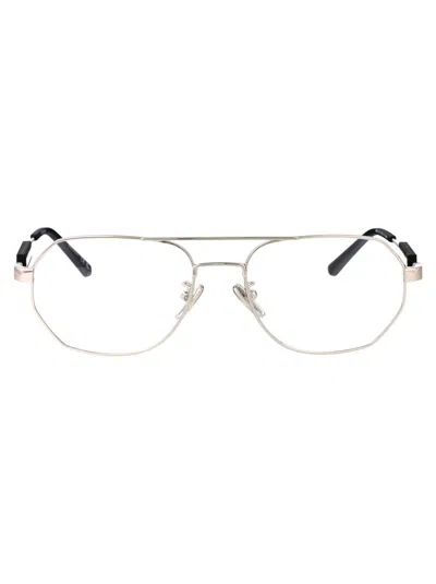 Balenciaga Silver Metal Optical Glasses In Metallic