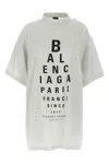 Balenciaga White T-shirt With Logo Printed On The Front And Torn Details In Cotton Woman In White