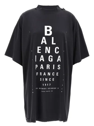Balenciaga 'optical' T-shirt In Black