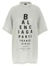 Balenciaga White T-shirt With Logo Printed On The Front And Torn Details In Cotton Woman In White