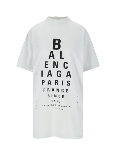 BALENCIAGA BALENCIAGA "OPTICAL" T-SHIRT – WHITE