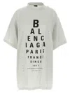 Balenciaga White T-shirt With Logo Printed On The Front And Torn Details In Cotton Woman In White