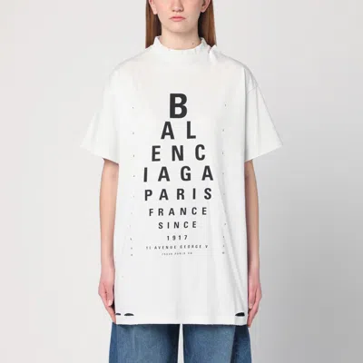 BALENCIAGA OPTICAL WHITE OVERSIZED T-SHIRT