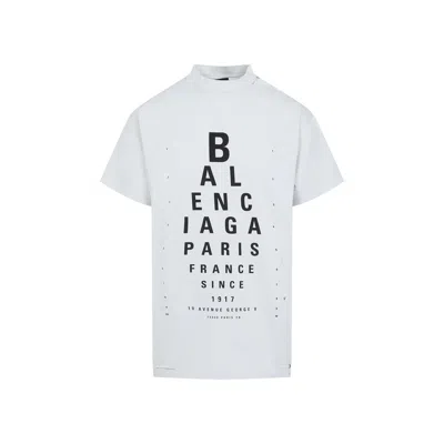 BALENCIAGA BALENCIAGA  OPTICAL WHITE OVERSIZED T-SHIRT