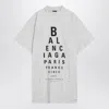Balenciaga White T-shirt With Logo Printed On The Front And Torn Details In Cotton Woman