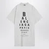 Balenciaga White T-shirt With Logo Printed On The Front And Torn Details In Cotton Woman In White