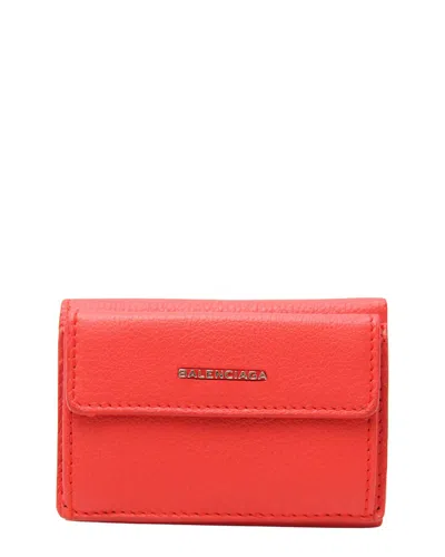 Balenciaga Orange Leather Wallet (authentic Pre-loved)