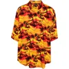 Balenciaga Orange Car Minimal Shirt In Multi