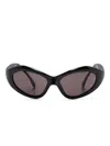 Balenciaga Orbit Cat Sunglasses In Black