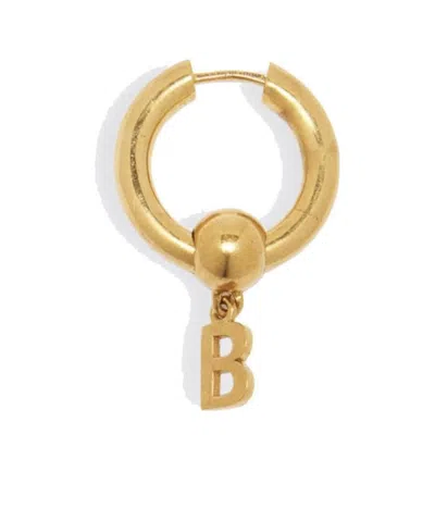 Balenciaga Orecchini Force B In Oro In Yellow