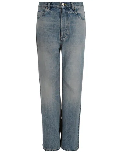 Balenciaga Organic Selvedge Flared Jean In 40933-outback Blue