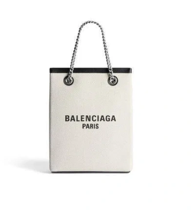 Balenciaga Mini Duty-free Phone Holder Tote In Beige