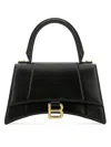 Balenciaga Hourglass Small Leather Top Handle Shoulder Bag In Black