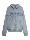 Balenciaga Paneled Design Denim Jacket In Blue