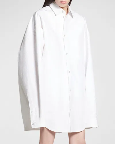 Balenciaga Outerwear Shirt Large Fit In White