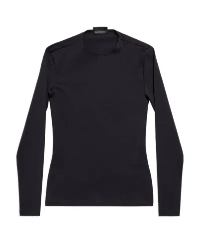 Balenciaga Outside Loop Long-sleeve Top In Black