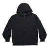 Balenciaga Outside Loop Zip-up Hoodie Small Fit 'black Faded'