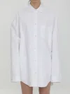 Balenciaga Collar Curved Hem Oversized Fit In White