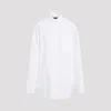 Balenciaga Collar Curved Hem Oversized Fit In Whitewhite