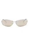Balenciaga Oval-frame Sunglasses In 银色