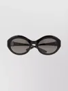 Balenciaga Oval Frame Sunglasses Dark Lenses In Black