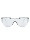Balenciaga Oval-frame Sunglasses In Grey