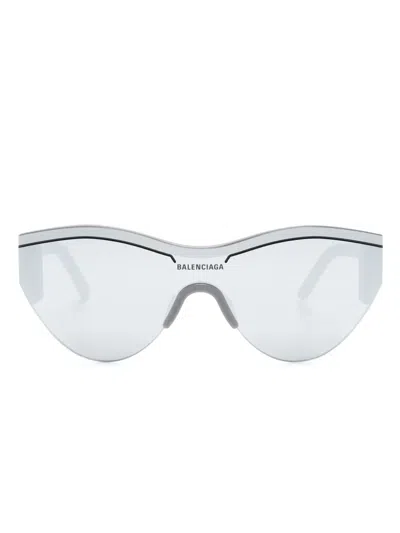 Balenciaga Oval-frame Sunglasses In Grey