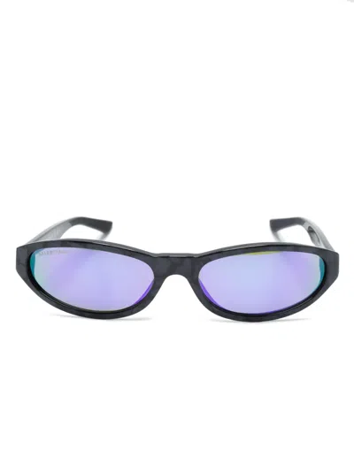 Balenciaga Oval-frame Sunglasses In Purple